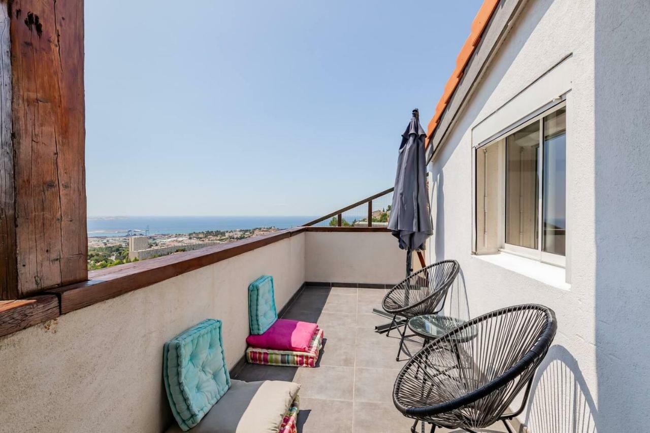 Appartement Cosy Verduron Vue Mer Panoramique Marseille Luaran gambar