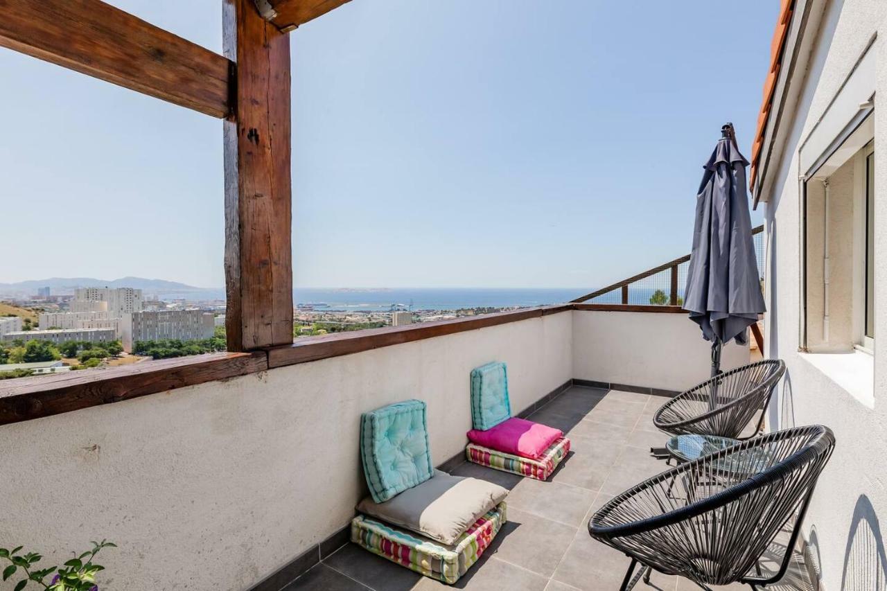 Appartement Cosy Verduron Vue Mer Panoramique Marseille Luaran gambar